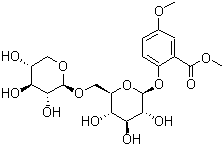 结构式 CAS# 154-61-0, 报春花根苷
