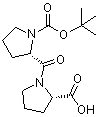 结构式 CAS# 15401-08-8, N-(叔丁氧羰基)脯氨酰基脯氨酸