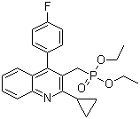 P-[[2-Cyclopropyl-4-(4-fluorophenyl)-3-quinolinyl]methyl]phosphonic acid diethyl ester molecular structure (CAS 154057-57-5)