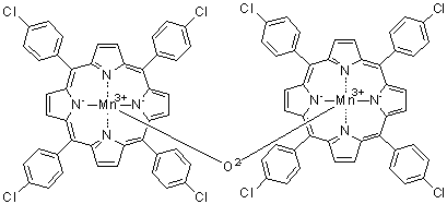 mu-Oxobis[5,10,15,20-tetrakis(4-chlorophenyl)-21H,23H-porphinato(2-)-N21,N22,N23,N24]dimanganese molecular structure (CAS 154089-63-1)
