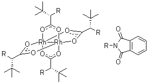 Tetrakis[N-phthaloyl-(S)-tert-leucinato]dirhodium molecular structure (CAS 154090-43-4)