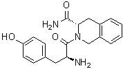(3S)-2-[(2S)-2-Amino-3-(4-hydroxyphenyl)-1-oxopropyl]-1,2,3,4-tetrahydro-3-isoquinolinecarboxamide molecular structure (CAS 154121-70-7)