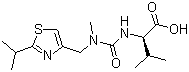 (S)-2-(3-((2-Isopropylthiazol-4-yl)methyl)-3-methylureido)-3-methylbutanoic acid molecular structure (CAS 154212-61-0)