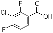3-Chloro-2,4-difluorobenzoic acid molecular structure (CAS 154257-75-7)