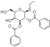 Ethyl 1-thio-beta-D-galactopyranoside 2,3-dibenzoate molecular structure (CAS 154391-05-6)