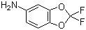 structure of CAS# 1544-85-0, 2,2-Difluoro-5-aminobenzodioxole;5-Amino-2,2-difluoro-1,3-benzodioxole; 3,4-[(Difluoromethylene)dioxy]aniline