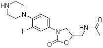 N-[[3-(3-Fluoro-4-(piperazin-1-yl)phenyl)-2-oxooxazolidin-5-yl]methyl]acetamide molecular structure (CAS 154590-43-9)