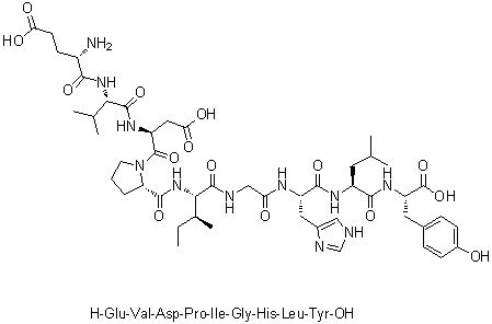 L-alpha-Glutamyl-L-valyl-L-alpha-aspartyl-L-prolyl-L-isoleucylglycyl-L-histidyl-L-leucyl-L-tyrosine molecular structure (CAS 154652-68-3)