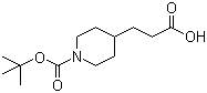 1-Boc-piperidine-4-propanoic acid molecular structure (CAS 154775-43-6)