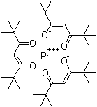 Tris(2,2,6,6-tetramethyl-3,5-heptanedionato)praseodymium molecular structure (CAS 15492-48-5)