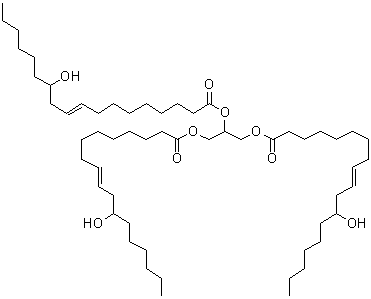 12-Hydroxy-9-octadecenoic acid 1,2,3-propanetriyl ester molecular structure (CAS 15505-14-3)