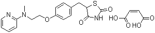 Rosiglitazone maleate molecular structure (CAS 155141-29-0)