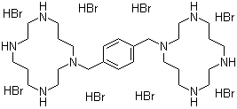1,1'-[1,4-Phenylenebis(methylene)]bis(1,4,8,11-tetraazacyclotetradecane) octahydrobromide molecular structure (CAS 155148-32-6)