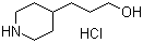 structure of CAS# 155270-01-2, 4-Piperidinepropanol hydrochloride;3-(Piperidin-4-yl)propan-1-ol hydrochloride