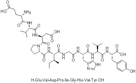 L-alpha-Glutamyl-L-valyl-L-alpha-aspartyl-L-prolyl-L-isoleucylglycyl-L-histidyl-L-valyl-L-tyrosine molecular structure (CAS 155280-19-6)