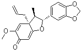structure of CAS# 155551-61-4, [2R-(2alpha,3beta,3aalpha)]-2-(1,3-Benzodioxol-5-yl)-3,3a-dihydro-5-methoxy-3-methyl-3a-(2-propenyl)-6(2H)-benzofuranone