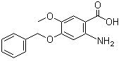 2-氨基-5-甲氧基-4-苄氧基苯甲酸分子结构 (CAS 155666-33-4)