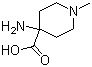 structure of CAS# 15580-66-2, 4-Amino-1-methylpiperidine-4-carboxylic acid;NSC 117761
