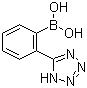 2-(四氮唑-5-基)苯硼酸分子结构 (CAS 155884-01-8)