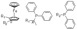(1S)-1-(Diphenylphosphino)-2-[(1R)-1-(diphenylphosphino)ethyl]ferrocene molecular structure (CAS 155941-31-4)