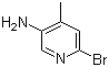 structure of CAS# 156118-16-0, 2-Bromo-4-methyl-5-aminopyridine