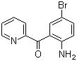 structure of CAS# 1563-56-0, 2-Amino-5-bromophenyl-2-pyridylmethanone;2-Amino-5-bromophenyl 2-pyridylmethanone; 2-(2-Amino-5-bromobenzoyl)pyridine; 2-(5-Bromo-2-aminobenzoyl)pyridine; 2-Amino-5-bromophenyl 2-pyridyl ketone