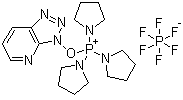 structure of CAS# 156311-83-0, (3-Hydroxy-3H-1,2,3-triazolo[4,5-b]pyridinato-O)tri-1-pyrrolidinylphosphonium hexafluorophosphate;PyAOP