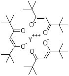 Yttrium tris(dipivaloylmethane) molecular structure (CAS 15632-39-0)
