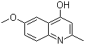 structure of CAS# 15644-90-3, 6-Methoxy-2-methyl-4-quinolinol;4-Hydroxy-6-methoxy-2-methylquinoline; 6-Methoxy-2-methyl-quinolin-4-ol