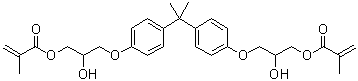 Bisphenol A glycidylmethacrylate molecular structure (CAS 1565-94-2)