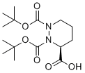 structure of CAS# 156699-39-7, (S)-Tetrahydropyridazine-1,2,3-tricarboxylic acid 1,2-di-tert-butyl ester;(3S)-1,2-bis[(2-methylpropan-2-yl)oxycarbonyl]diazinane-3-carboxylic acid