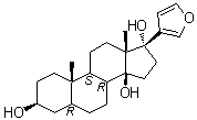 structure of CAS# 156722-18-8, Rostafuroxin;(3beta,5beta,14beta)-21,23-Epoxy-24-norchola-20,22-diene-3,14,17-triol; PST 2238