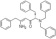(S,Z)-5-Amino-2-(dibenzylamino)-1,6-diphenylhex-4-en-3-one molecular structure (CAS 156732-13-7)