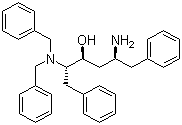 (2S,3S,5S)-5-Amino-2-(dibenzylamino)-1,6-diphenylhexan-3-ol molecular structure (CAS 156732-15-9)