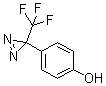 4-[3-(Trifluoromethyl)-3H-diazirin-3-yl]phenol molecular structure (CAS 156824-51-0)
