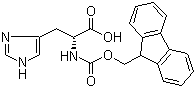 structure of CAS# 157355-79-8, Fmoc-D-histidine;Fmoc-D-His-OH