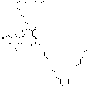 N-[(1S,2S,3R)-1-[(alpha-D-Galactopyranosyloxy)methyl]-2,3-dihydroxyheptadecyl]hexacosanamide molecular structure (CAS 158021-47-7)