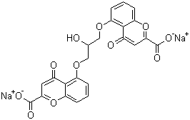 Sodium cromoglycate molecular structure (CAS 15826-37-6)