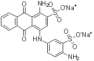Disodium 1-amino-4-(4-amino-3-sulfoanilino)anthraquinone-2-sulfonate molecular structure (CAS 15827-21-1)