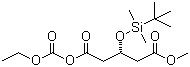 结构式 CAS# 158275-79-7, 1-乙氧羰基-5-甲基-(3R)-叔丁基二甲硅氧基戊二酸酯