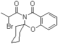 structure of CAS# 158299-05-9, 3-(2-Bromo-1-oxopropyl)-spiro[2H-1,3-benzoxazine-2,1'-cyclohexan]-4(3H)-one