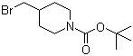 tert-Butyl 4-(bromomethyl)piperidine-1-carboxylate molecular structure (CAS 158407-04-6)