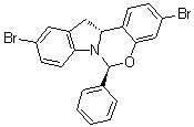 (6S,12aR)-3,10-Dibromo-12,12a-dihydro-6-phenyl-6H-indolo[1,2-c][1,3]benzoxazine molecular structure (CAS 1585969-16-9)