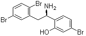 2-[(1R)-1-Amino-2-(2,5-dibromophenyl)ethyl]-5-bromophenol molecular structure (CAS 1585969-24-9)