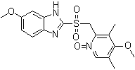 6-Methoxy-2-[[(4-methoxy-3,5-dimethyl-1-oxido-2-pyridinyl)methyl]sulfonyl]-1H-benzimidazole molecular structure (CAS 158812-85-2)