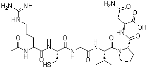 N2-Acetyl-L-arginyl-L-cysteinylglycyl-L-valyl-L-prolyl-L-alpha-asparagine molecular structure (CAS 158841-76-0)