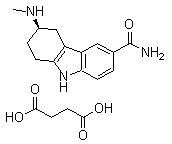 Frovatriptan succinate molecular structure (CAS 158930-09-7)