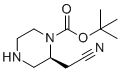 tert-butyl (2S)-2-(cyanomethyl)piperazine-1-carboxylate molecular structure (CAS 1589565-36-5)