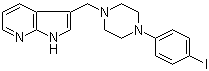 3-[[4-(4-碘苯基)哌嗪-1-基]甲基]-1H-吡咯并[2,3-b]吡啶分子结构 (CAS 158985-08-1)