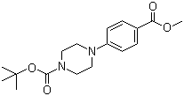 structure of CAS# 158985-36-5, 1-Boc-4-(4-methoxycarbonylphenyl)piperazine;tert-Butyl 4-[4-(methoxycarbonyl)phenyl]tetrahydro-1(2H)-pyrazinecarboxylate
